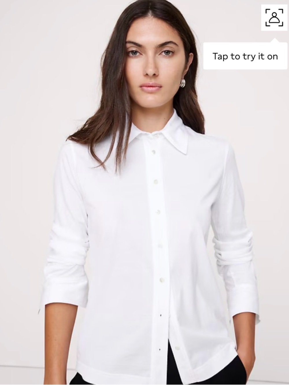 Banana Republic White Women's Button-Down Shirt